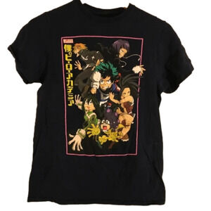 𝅺MEN’S size small, My Hero Academia T-shirt.  Black. Unisex.